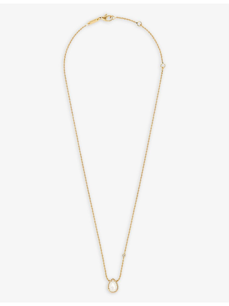 Boucheron Serpent Bohème 18ct yellow gold nacre blanche necklace - British product