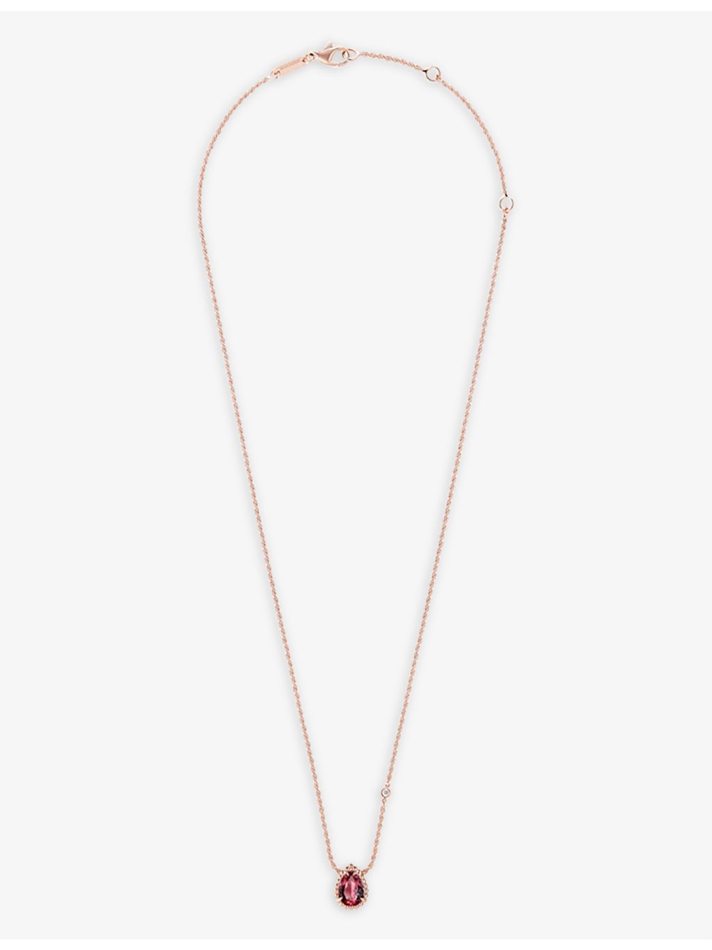Boucheron Serpent Bohème rose-gold rhodolite diamond necklace - British product