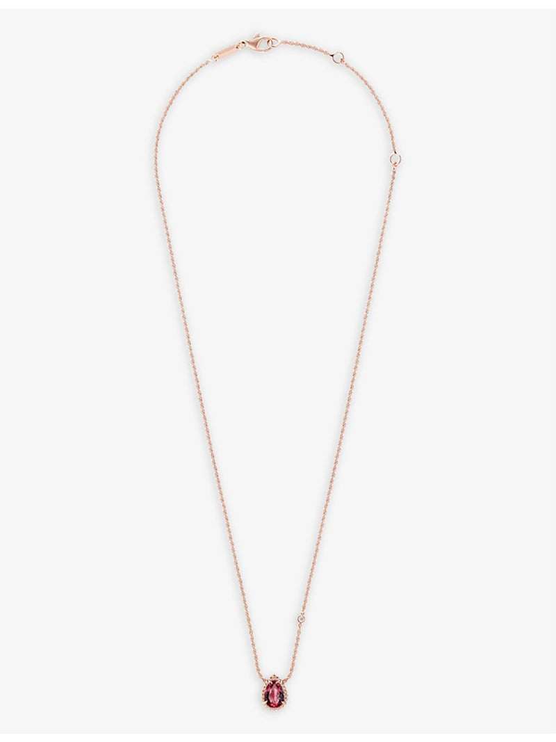 Boucheron Serpent Bohème rose-gold rhodolite diamond necklace - British product