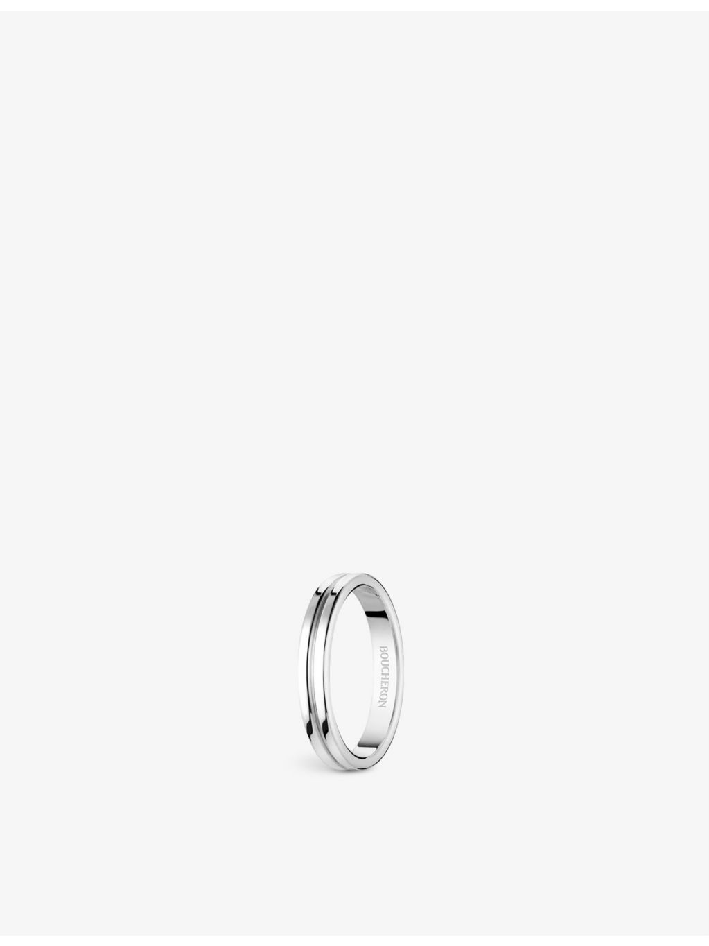Boucheron Godron platinum 950 slip-on ring, UK version