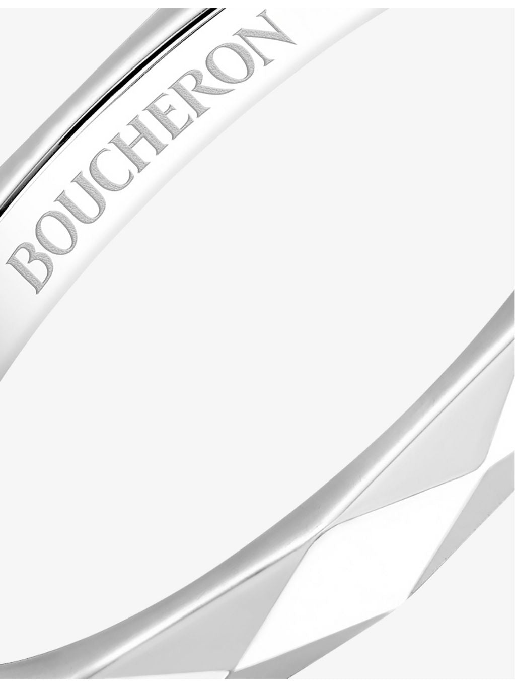 Boucheron Facette platinum wedding band - British product