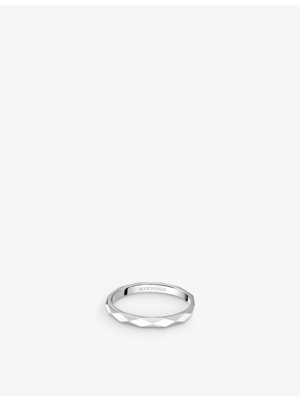 Boucheron Facette platinum wedding band - British product