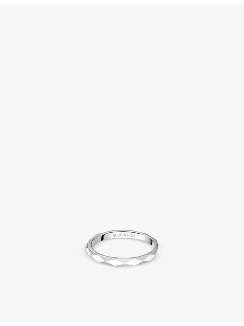 Boucheron Facette platinum wedding band - British product