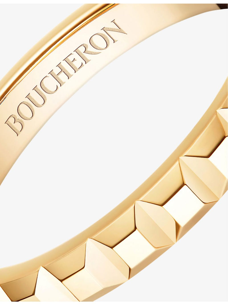 Boucheron Epure 18ct rose gold diamond ring 0.24ct, imported from the UK