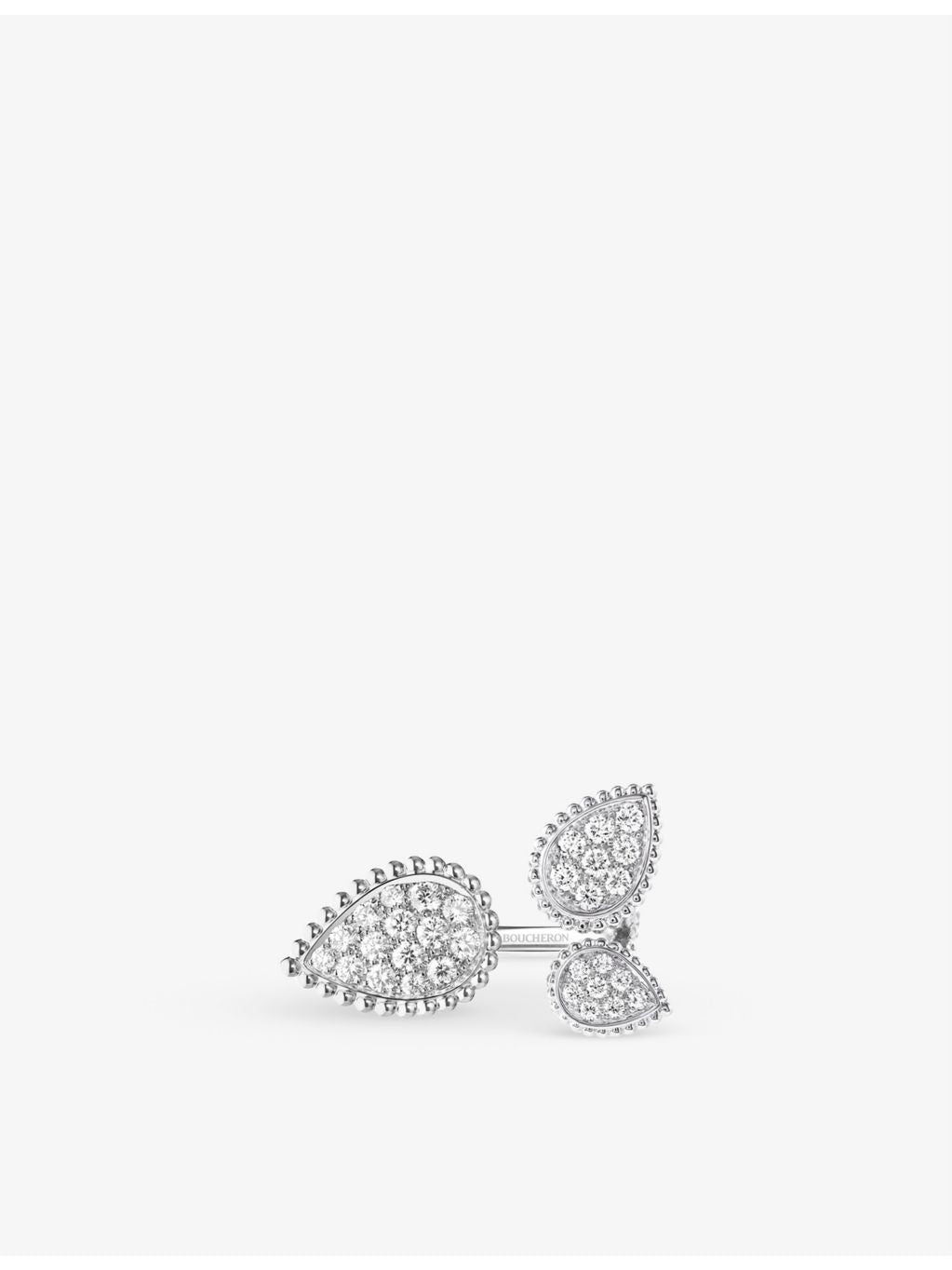 Boucheron Serpent Bohème 18ct white gold diamond ring 1.13ct, UK version