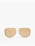Michael Kors aviator sunglasses with rose-gold tinted lenses, UK version