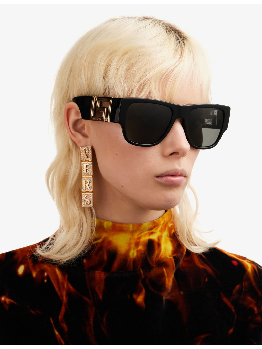 Versace VE4403 round-frame acetate sunglasses 57mm, imported from the UK