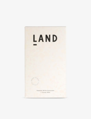 Land white cocoa nibs milk chocolate bar 60g, imported from the UK