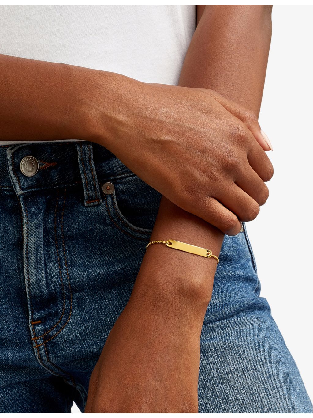 Monica Vinader Havana 18ct gold vermeil friendship bracelet, imported from the UK