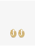 Monica Vinader 18ct yellow-gold vermeil huggie earrings, imported from the UK