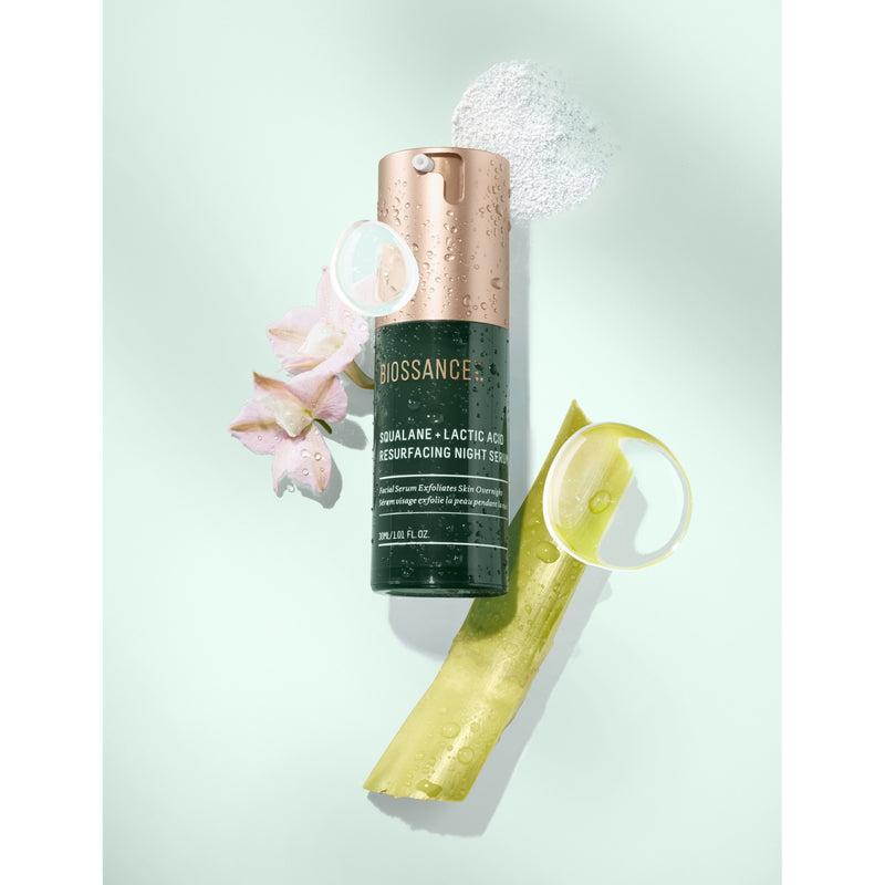 Biossance Squalane Lactic Acid Resurfacing Night Serum 30ml (British brand)