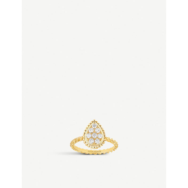 Serpent Bohème 18ct yellow-gold and 0.15ct diamond ring - 53mm