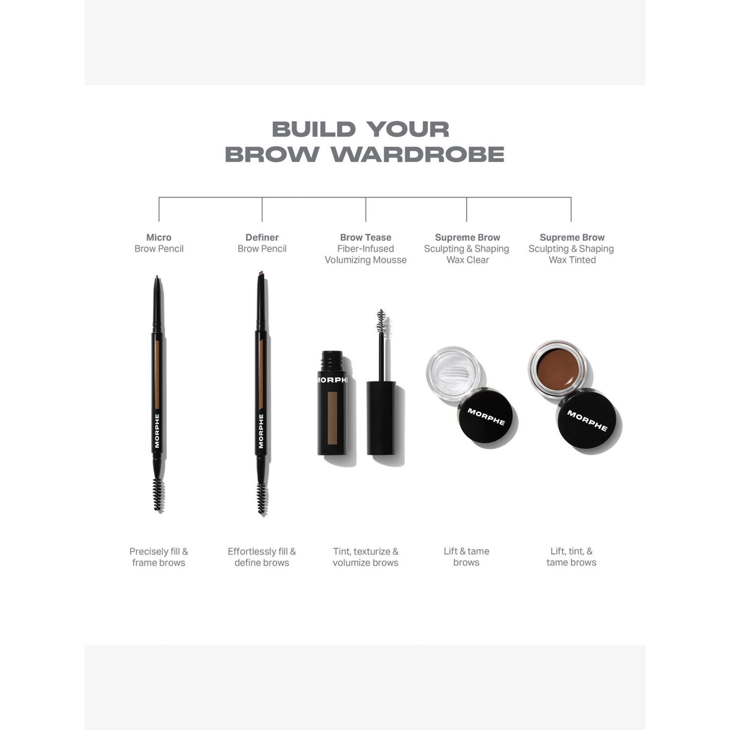 Morphe micro brow pencil precision tip 0.08g (British brand)