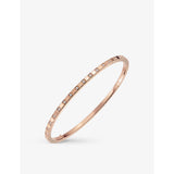 Ice Cube Pure 18ct rose-gold and 0.33ct diamond bangle - S