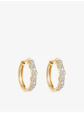 Astley Clarke 14ct yellow gold diamond hoop earrings 0.42ct, UK version