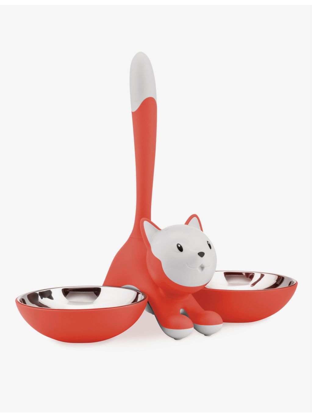 Alessi Tigrito cat bowl with stainless steel and resin finish (British brand)