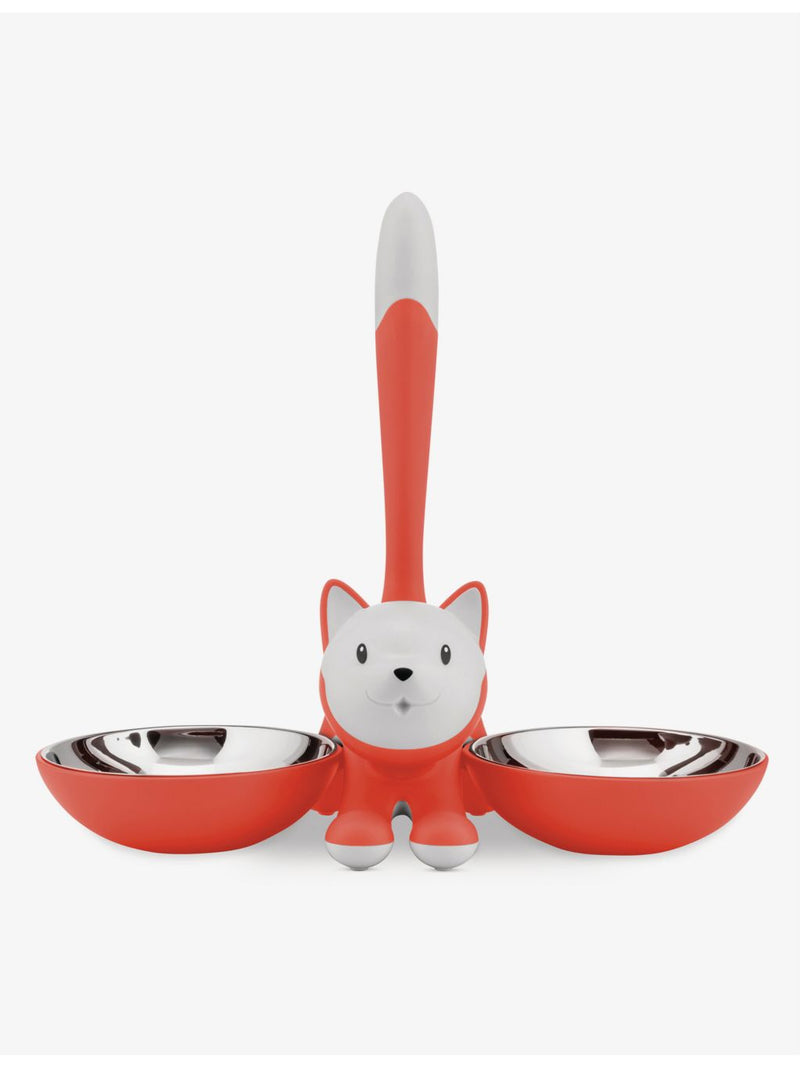 Alessi Tigrito cat bowl with stainless steel and resin finish (British brand)