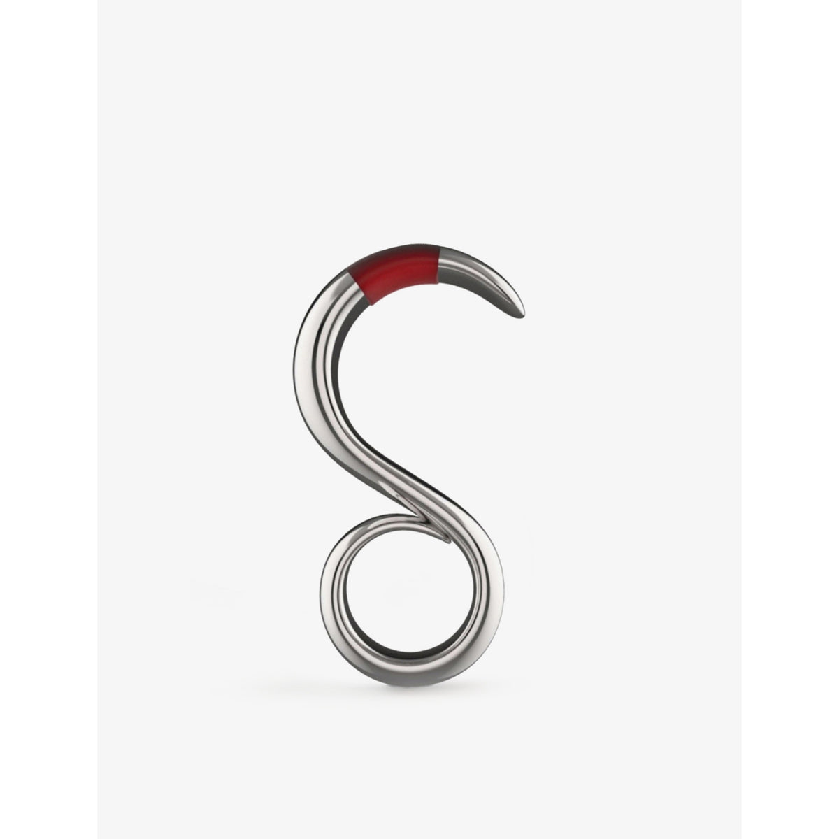 Alessi chrome-plated zamak key ring with contrasting trim, imported from the UK