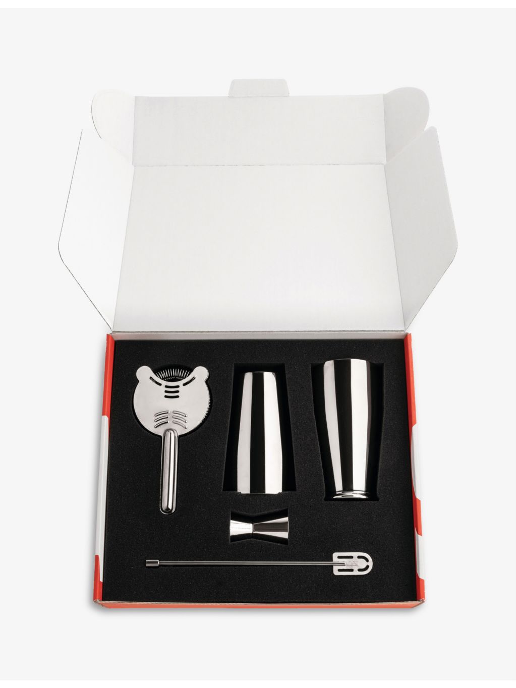 Alessi Il Bar stainless steel cocktail gift set of four (British brand)