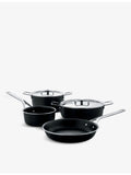 Alessi aluminium non-stick pots and pans six-piece set, UK version