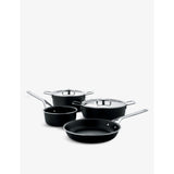Alessi aluminium non-stick pots and pans six-piece set, UK version