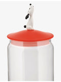Alessi Lula glass dog food jar 27cm, imported from the UK