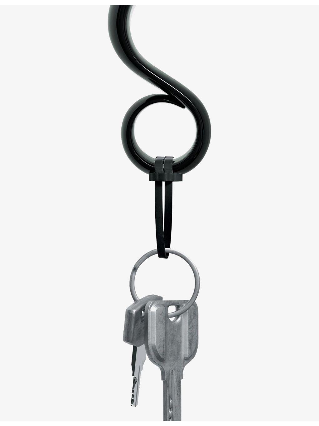 Alessi chrome-plated zamak key ring, imported from the UK