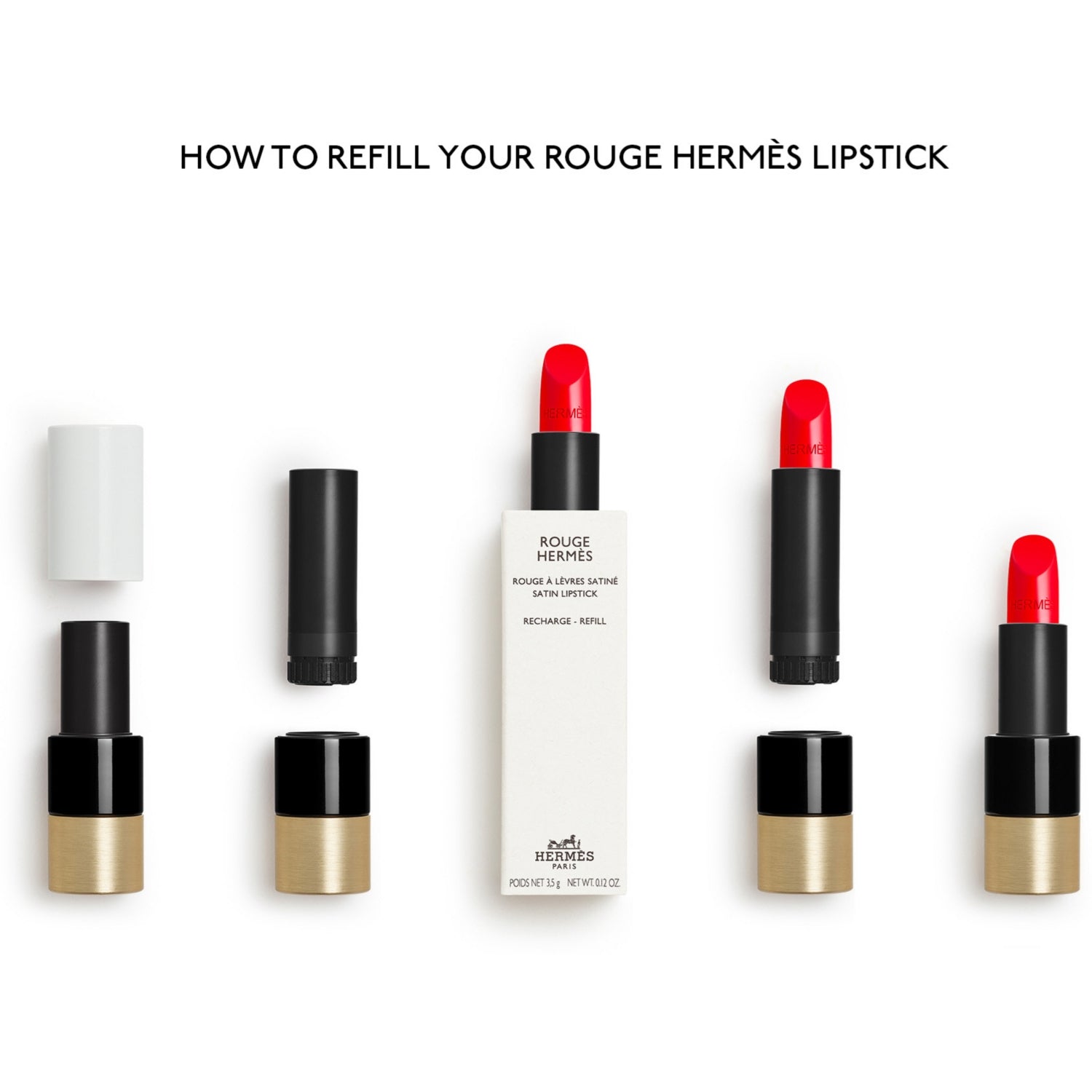 Hermès satin lipstick refill 3.5g (British brand)
