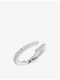 Messika Gatsby diamond clip-on earrings, 18ct white gold, imported from the UK
