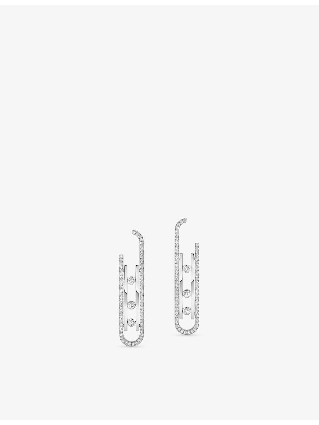 Messika Move 10th 18ct white-gold diamond earrings (British brand)