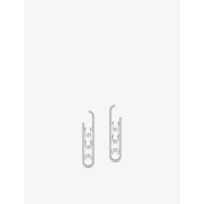 selfridges Messika Move 10th 18ct White-Gold and Diamond Earrings- Buy online at McGrocer