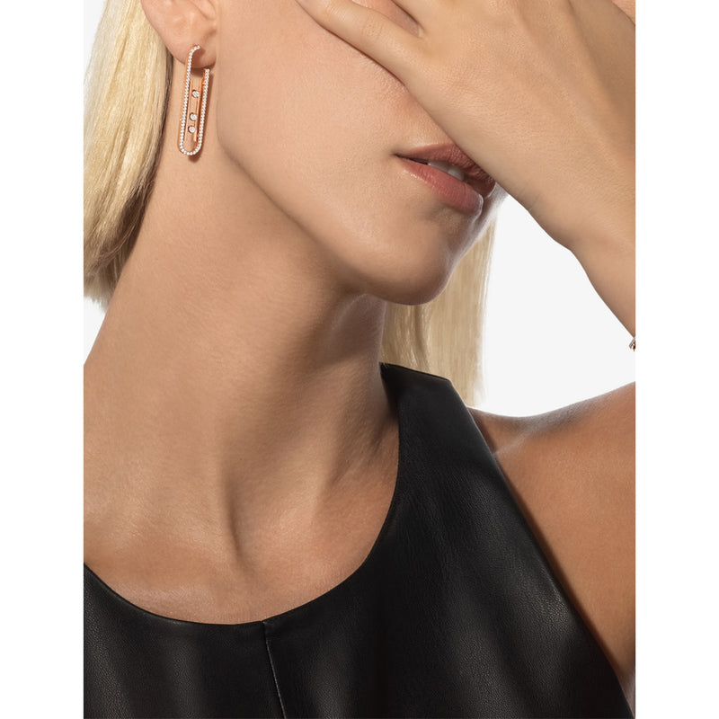 Messika Move 10th diamond earrings in 18ct rose gold - British product