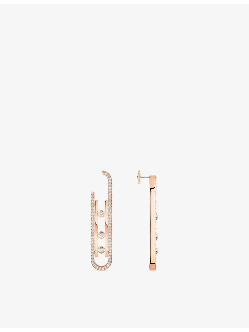 Messika Move 10th diamond earrings in 18ct rose gold - British product