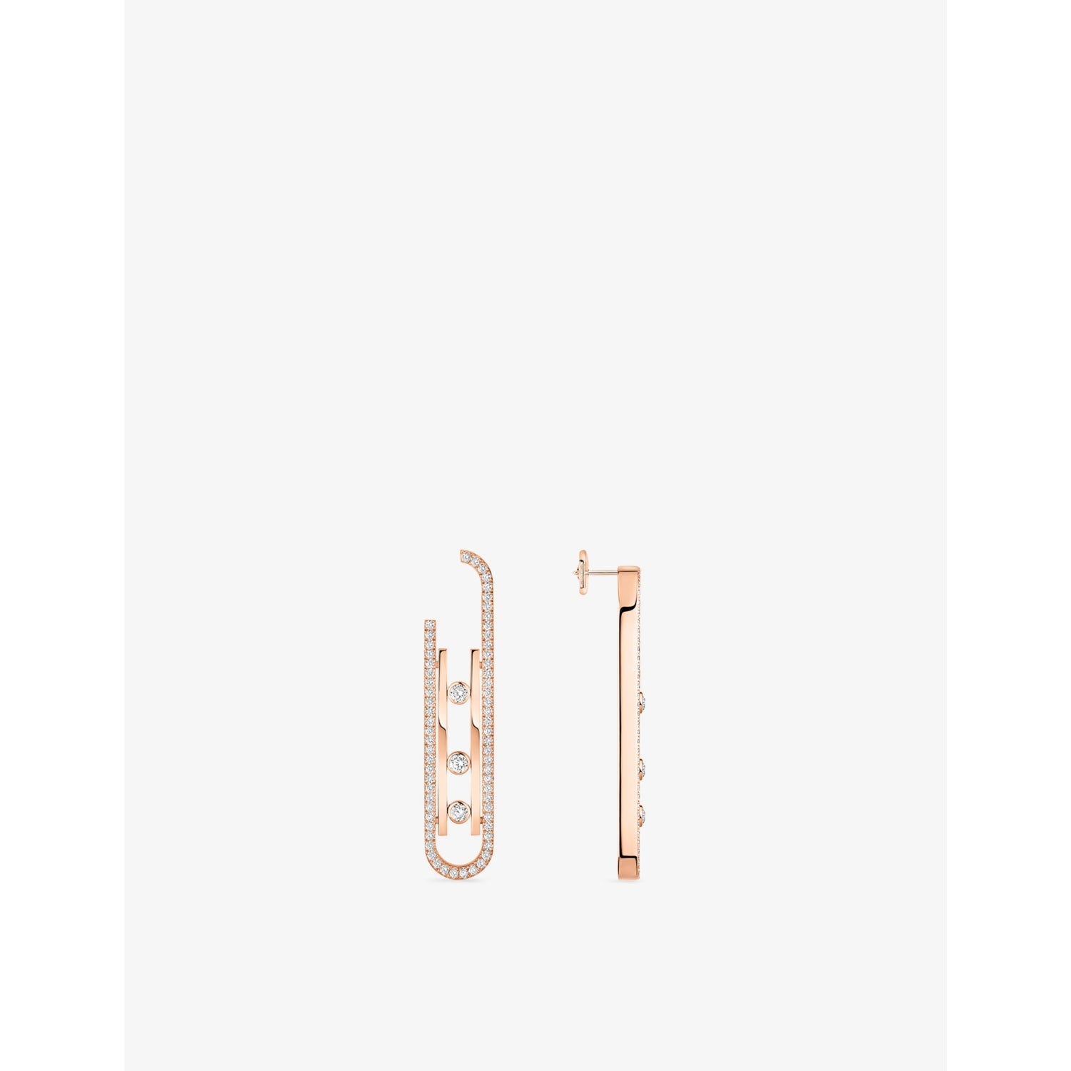 Messika Move 10th diamond earrings in 18ct rose gold - British product
