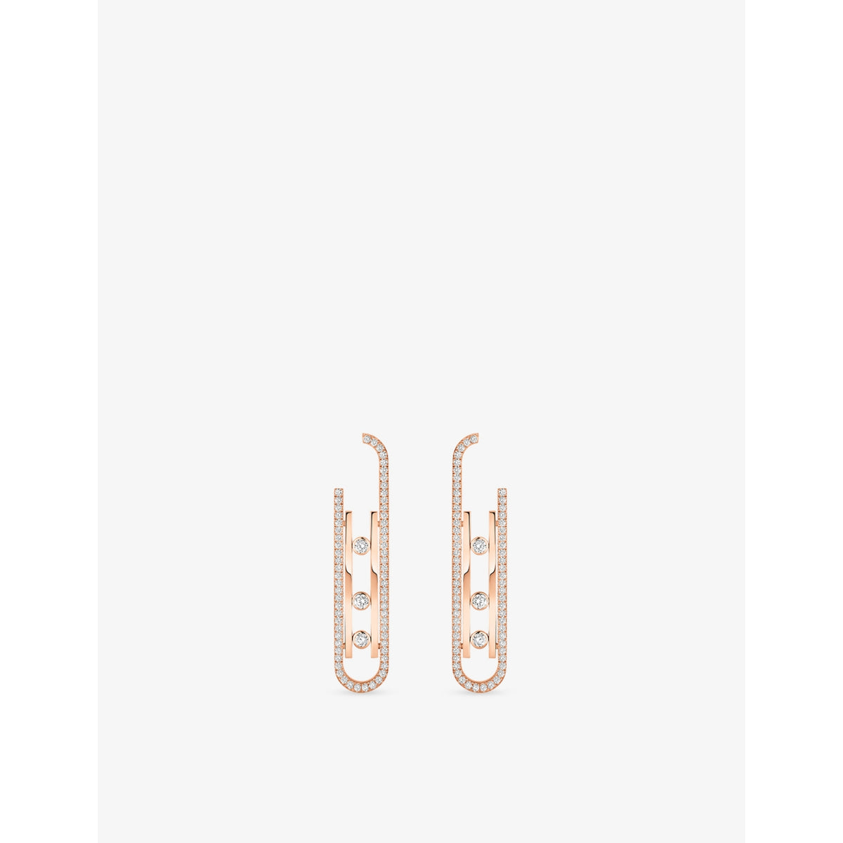 Messika Move 10th diamond earrings in 18ct rose gold - British product