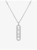 Messika 18ct white gold diamond necklace with 0.74ct stones, UK version