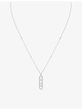 Messika 18ct white gold diamond necklace with 0.74ct stones, UK version
