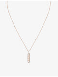 Messika 18ct rose gold diamond pendant necklace 0.74ct - British product