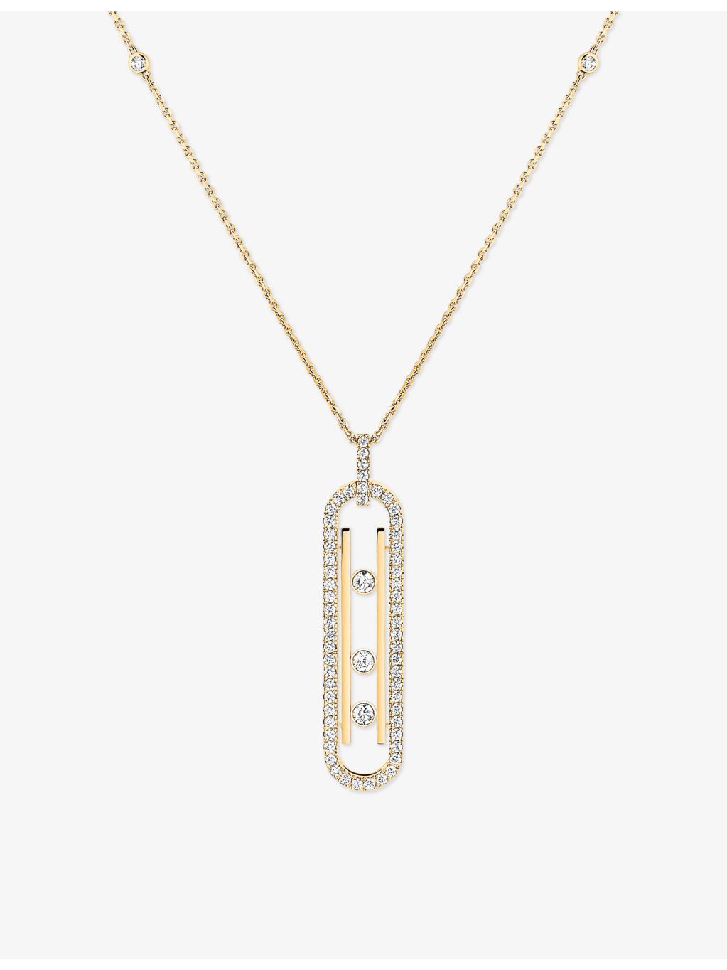 Messika Move 10th 18ct yellow gold diamond necklace - British product