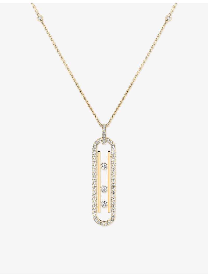 Messika Move 10th 18ct yellow gold diamond necklace - British product