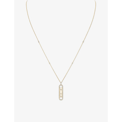 selfridges Messika Move 10th 18ct Yellow Gold Diamond Necklace 80cm- Buy online at McGrocer