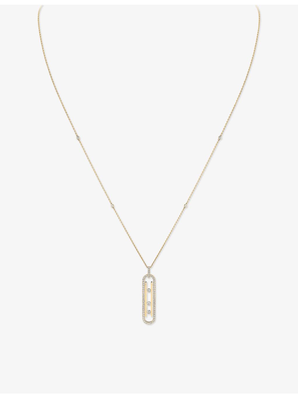 Messika Move 10th 18ct yellow gold diamond necklace - British product