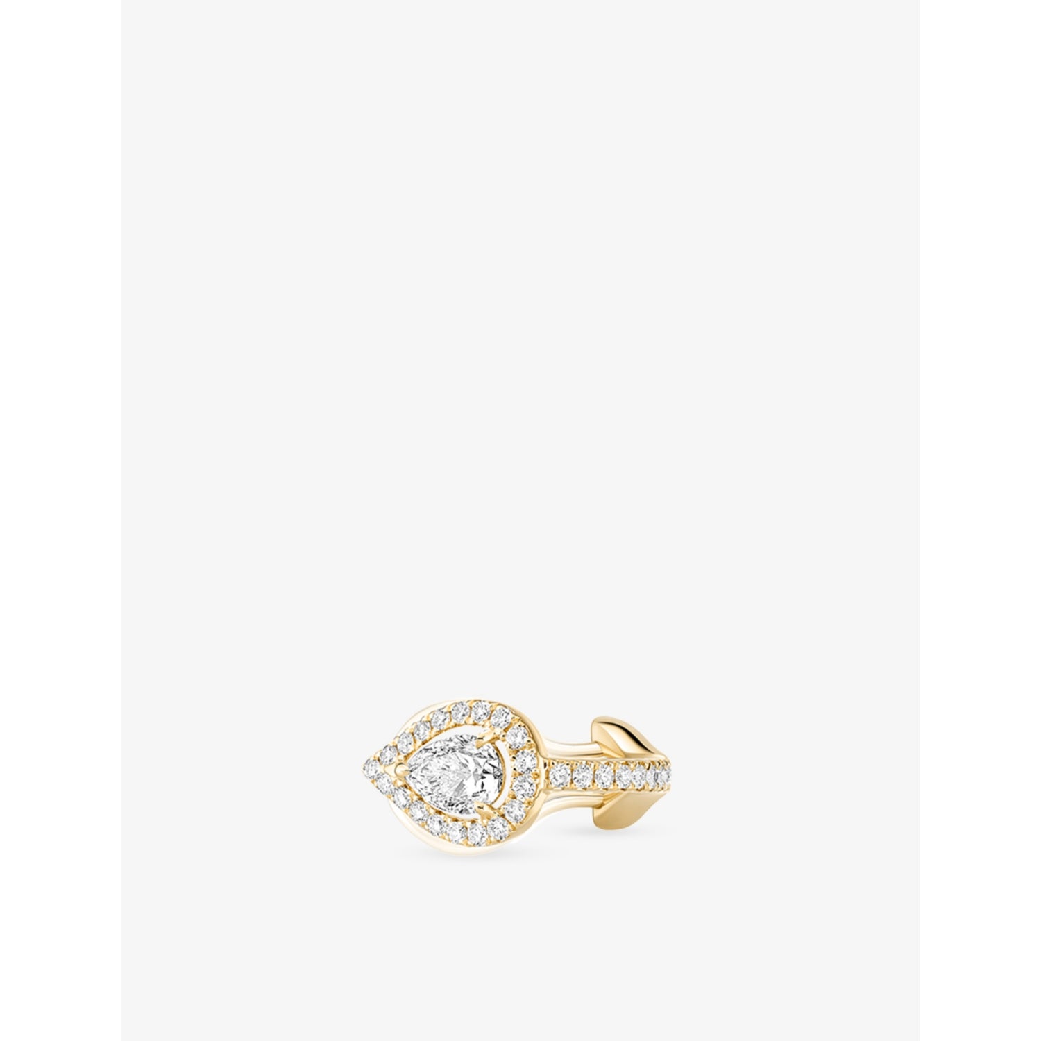 Messika My Twin white gold clip earring with pear-cut diamond (British brand)
