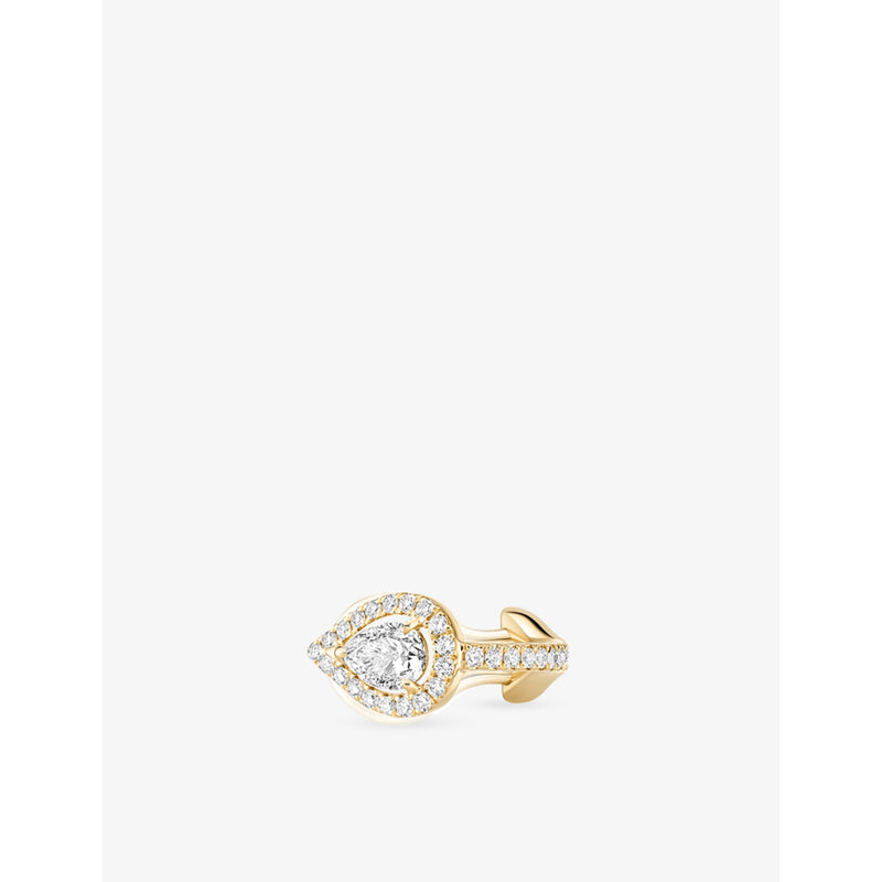 My Twin 18ct white-gold and 0.25ct pear-cut diamond single clip earring - WHITE GOLD