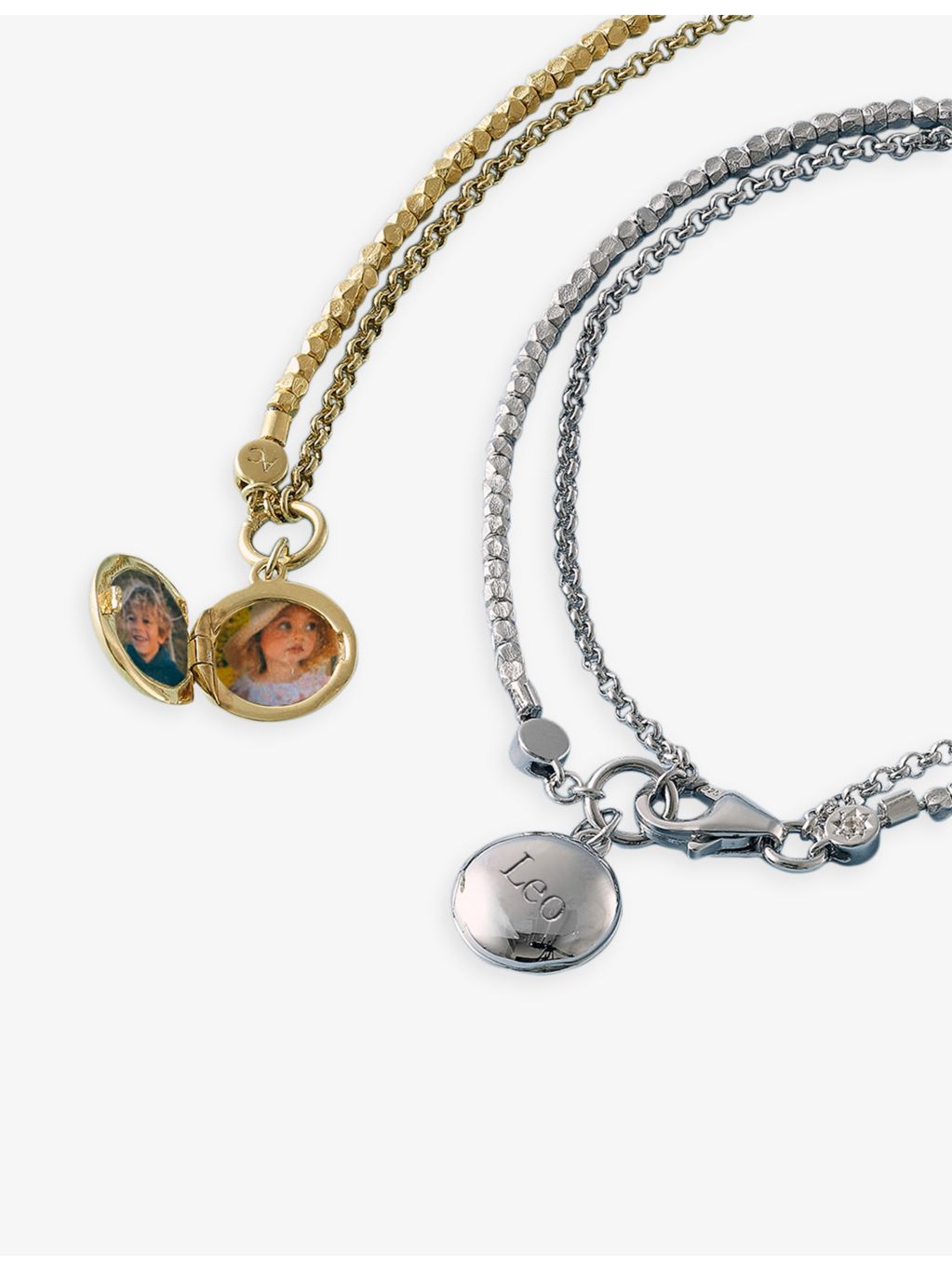 Astley Clarke sterling silver white sapphire locket bracelet 18.5cm - British product