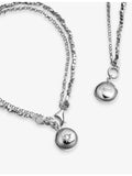 Astley Clarke sterling silver white sapphire locket bracelet 18.5cm - British product