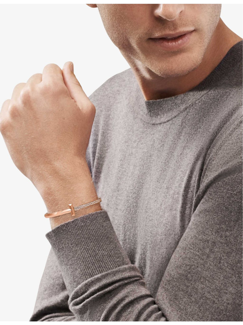 Tiffany T1 rose gold diamond bracelet, imported from the UK
