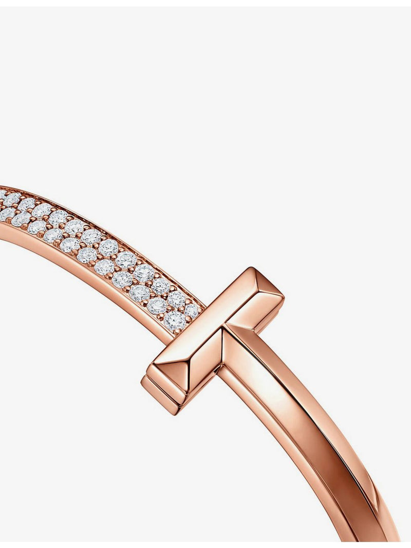 Tiffany T1 rose gold diamond bracelet, imported from the UK