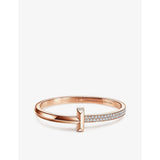 T1 18ct rose gold and diamond bracelet - M