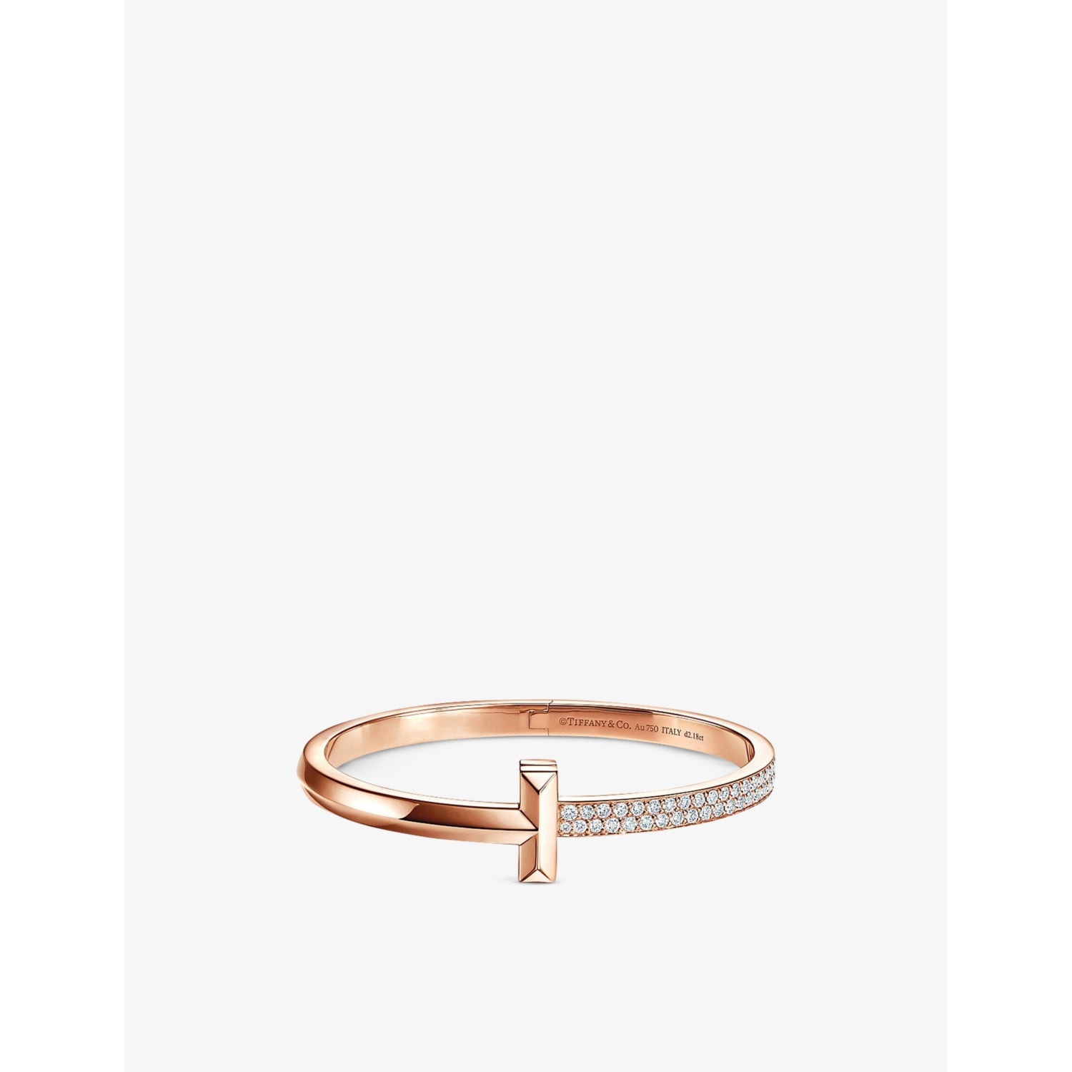 Tiffany & Co T1 18ct rose gold and diamond bracelet